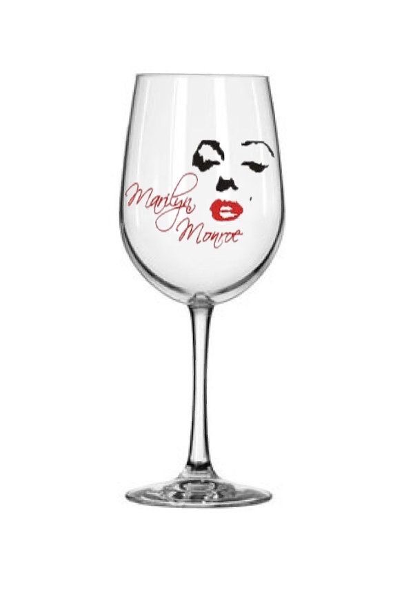 Marilyn Monroe wine glass