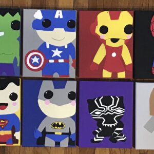 little superhero canvas set