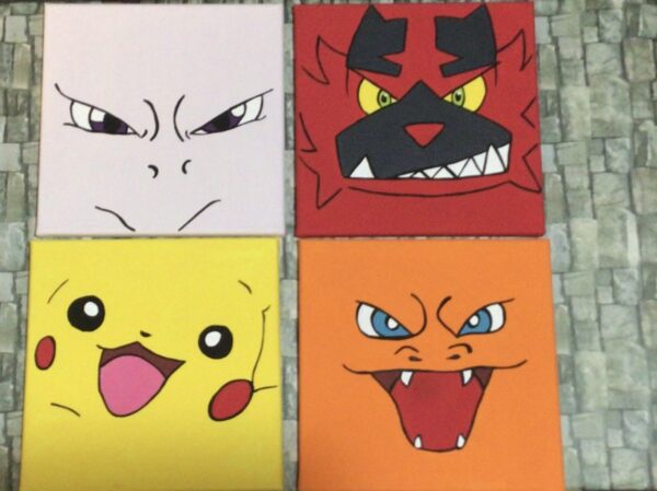 4 piece pokemon art