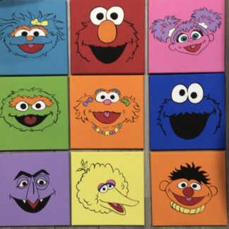 9 piece sesame street canvas