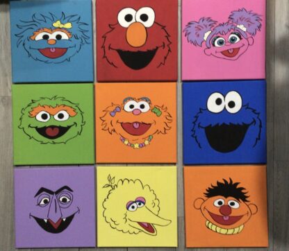 9 piece sesame street canvas